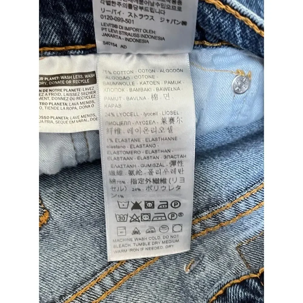 Levi’s Mens 502 Tapered Leg Cotton Blend Jeans‎ Size 38x30 Blue Zip Fly Dadcore